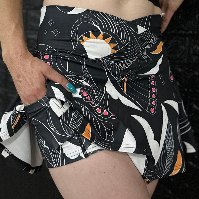 Body Kind Custom Print Skorts | Birds of Paradise