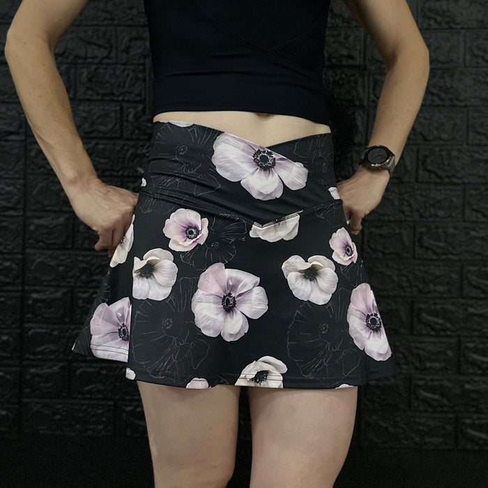 Body Kind Custom Print Skorts | Dark Floral