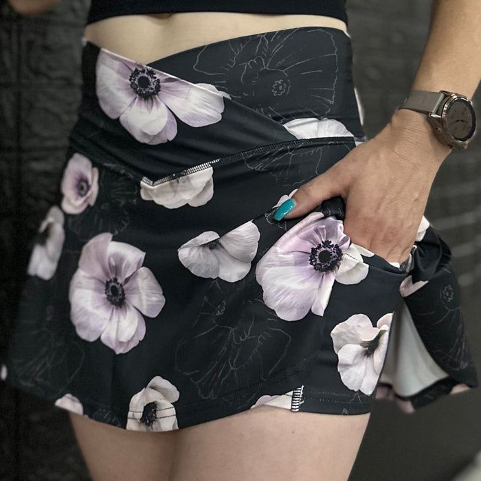 Body Kind Custom Print Skorts | Dark Floral