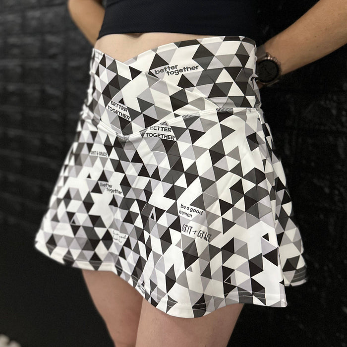 Body Kind Custom Print Skorts | Geometric