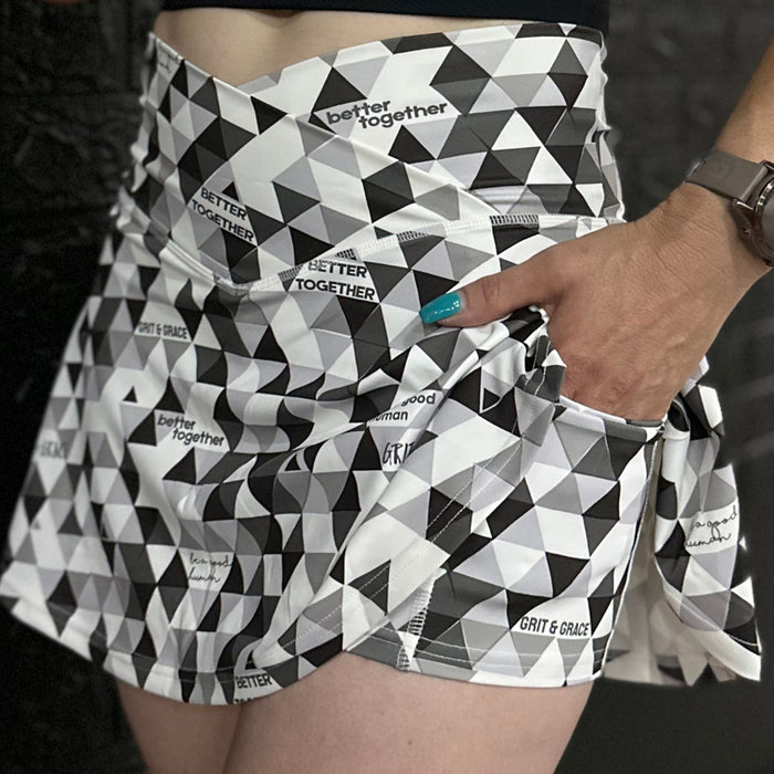 Body Kind Custom Print Skorts | Geometric