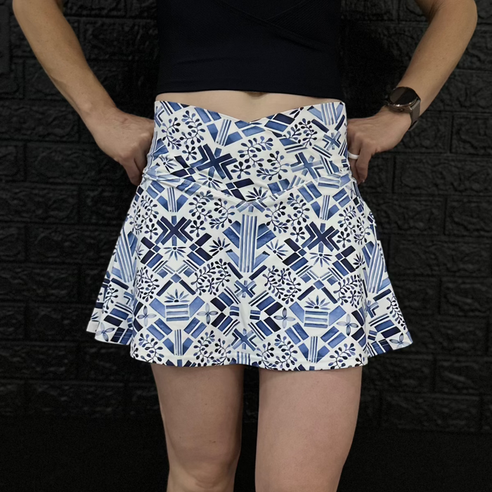 Body Kind Custom Print Skorts | Santorini