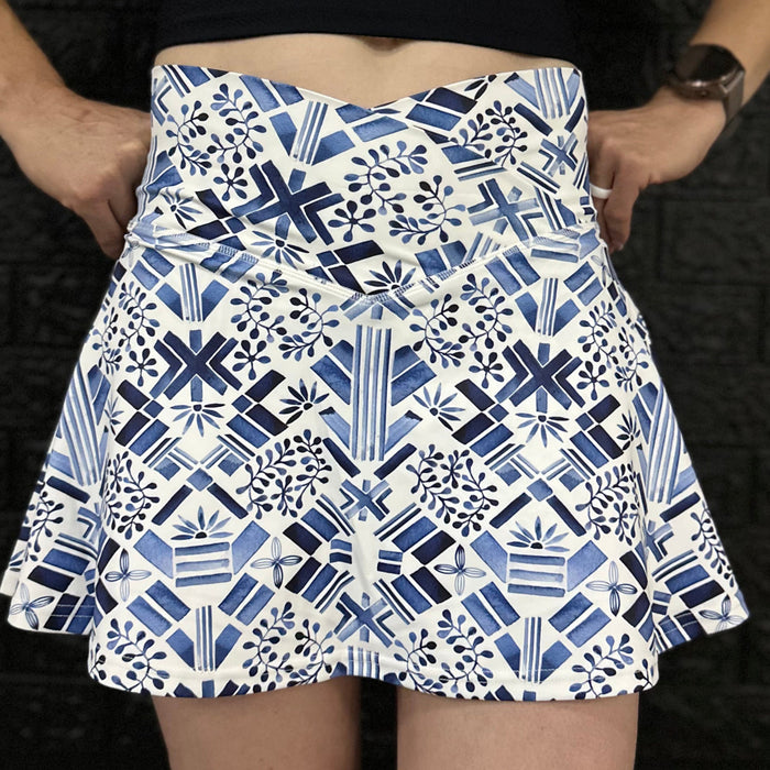 Body Kind Custom Print Skorts | Santorini