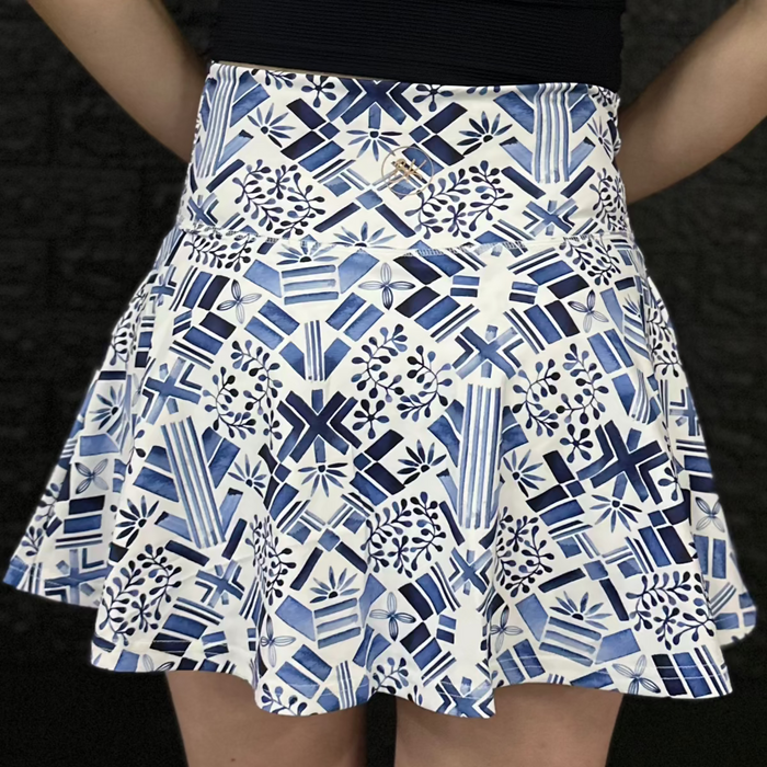 Body Kind Custom Print Skorts | Santorini