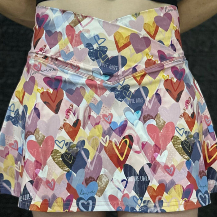 Body Kind Custom Print Skorts | Self-Love Hearts