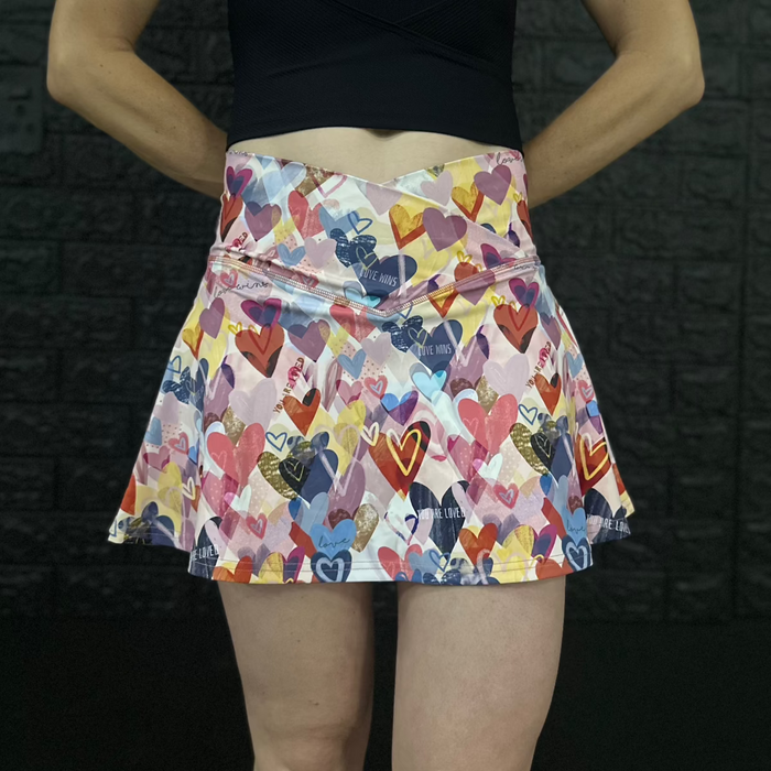 Body Kind Custom Print Skorts | Self-Love Hearts