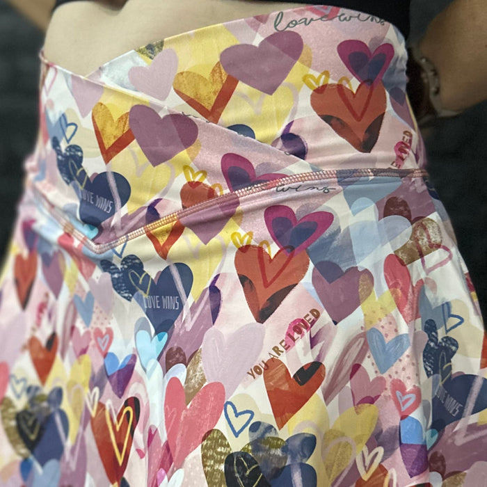 Body Kind Custom Print Skorts | Self-Love Hearts