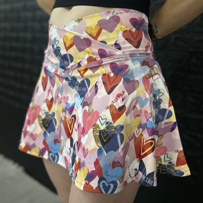 Body Kind Custom Print Skorts | Self-Love Hearts