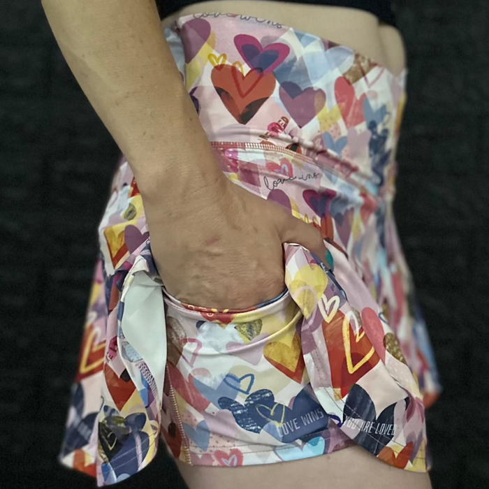 Body Kind Custom Print Skorts | Self-Love Hearts