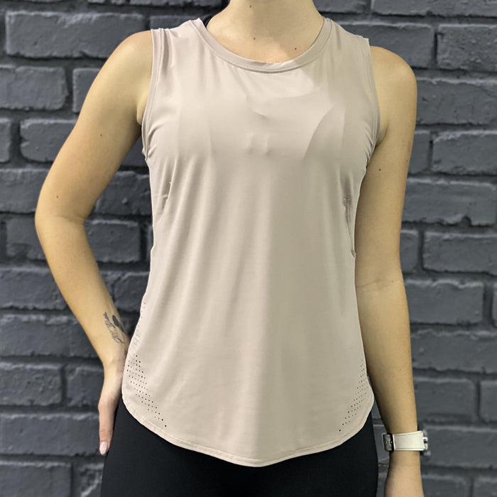 Athletic Chic Tank Tops | Beige