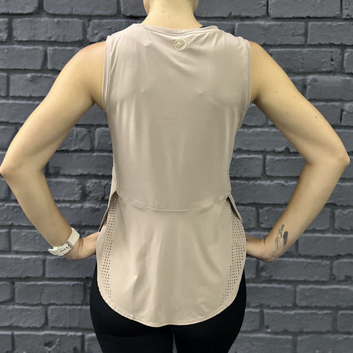 Athletic Chic Tank Tops | Beige