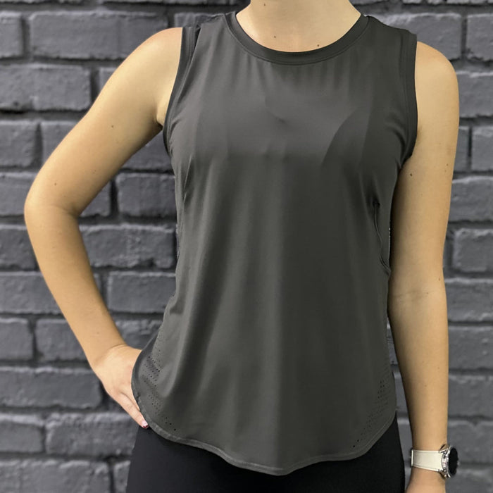 Athletic Chic Tank Tops | Charcoal