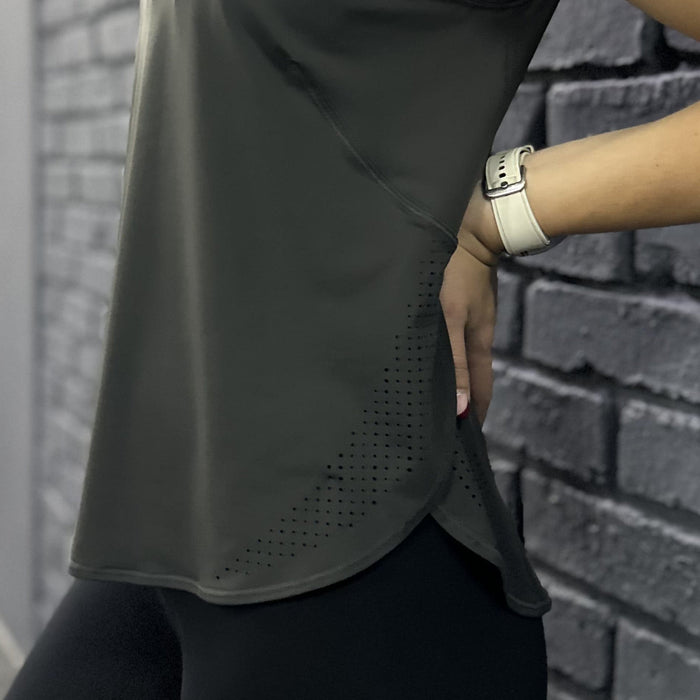 Athletic Chic Tank Tops | Charcoal