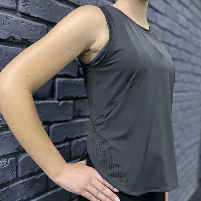 Athletic Chic Tank Tops | Charcoal