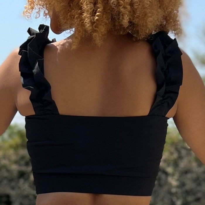 BELLE Delicate Crop Top | Black