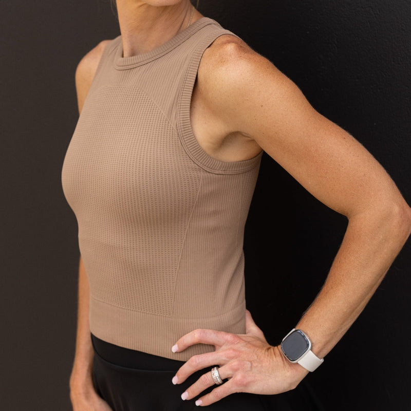 Ribbed Vest | Cocoa