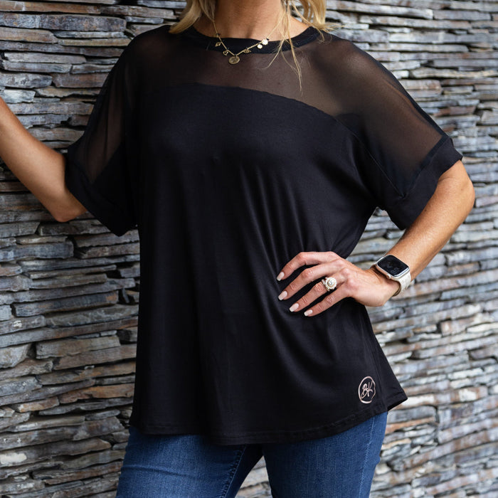 Sheer Glam Top 2.0 | Black