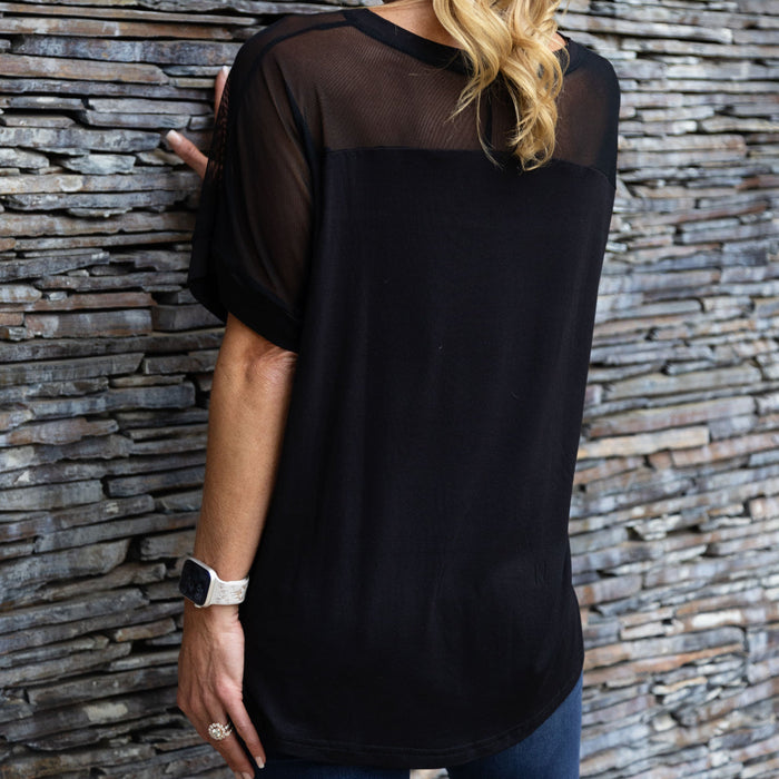 Sheer Glam Top 2.0 | Black