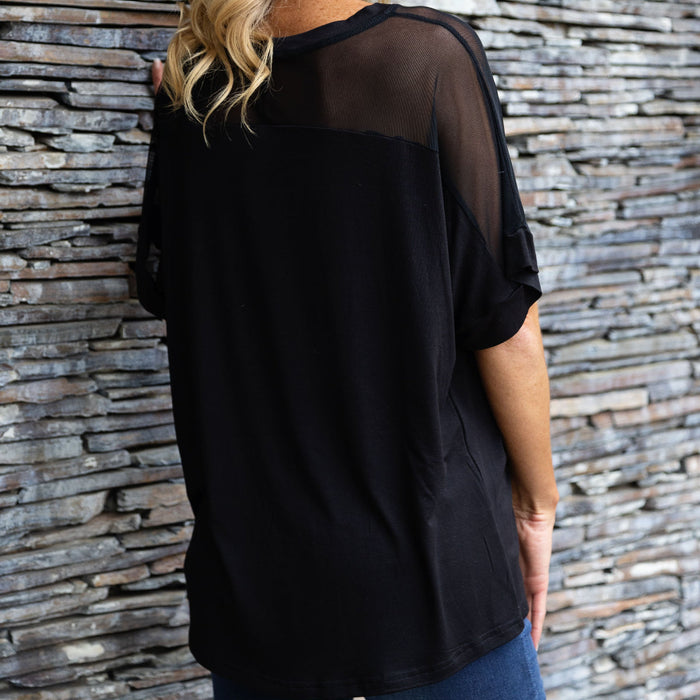 Sheer Glam Top 2.0 | Black