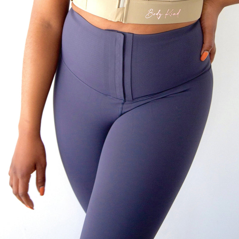 "STRONG" Tummy Tucker Tights | Grey Black