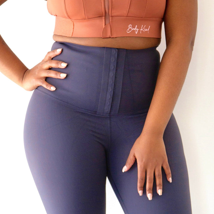 "STRONG" Tummy Tucker Tights | Grey Black