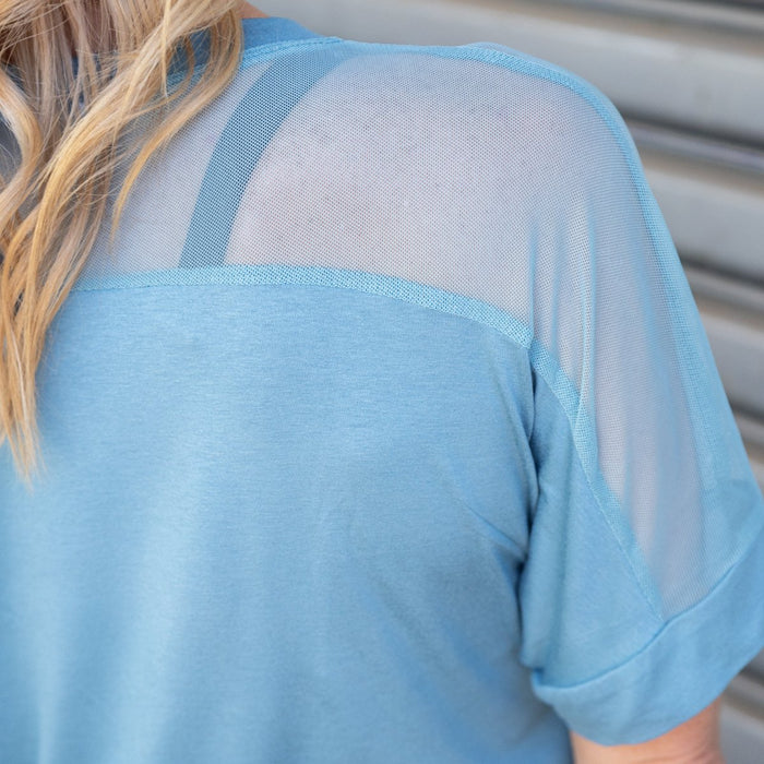 Sheer Glam Top 2.0 | Pale Blue