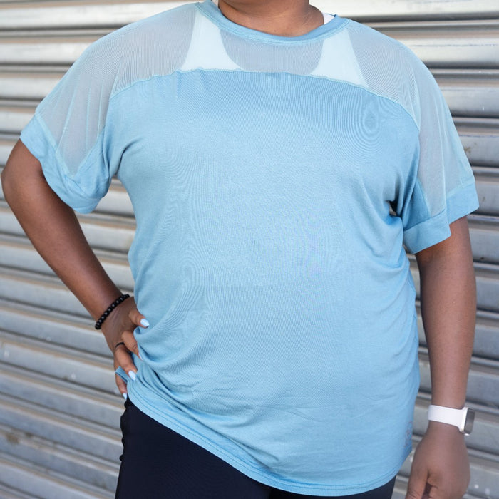 Sheer Glam Top 2.0 | Pale Blue