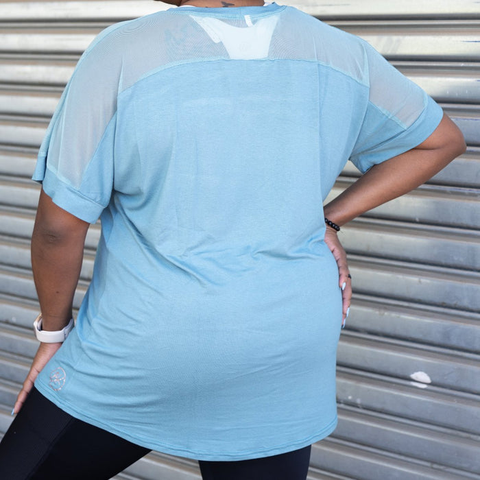 Sheer Glam Top 2.0 | Pale Blue