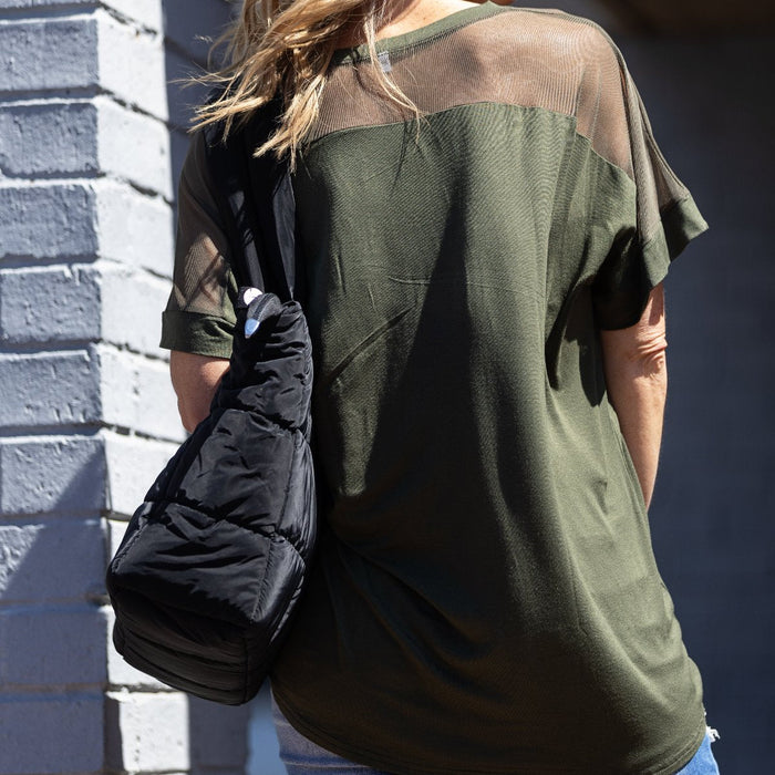 Sheer Glam Top 2.0 | Olive