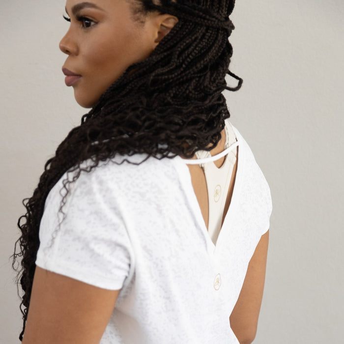 Vee-Strapped Tee | White