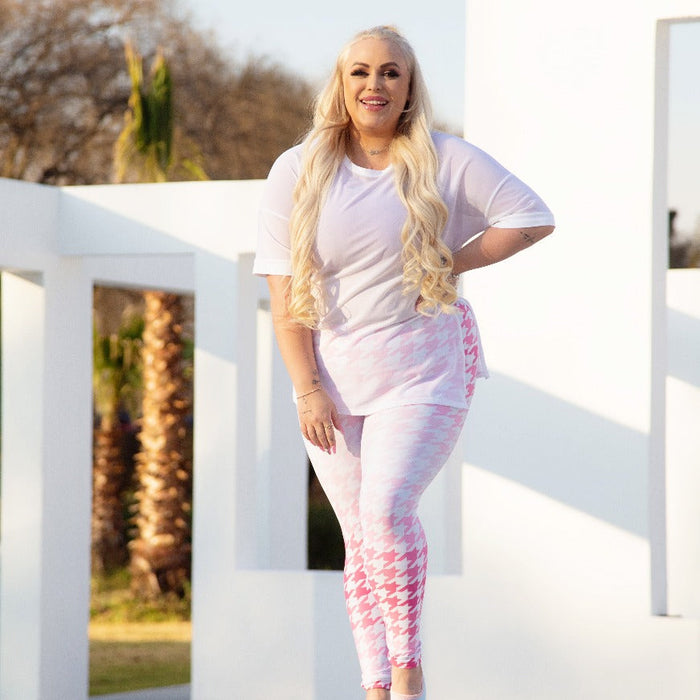 Reversible Printed Tights | Houndstooth & 50 Shades of Grey