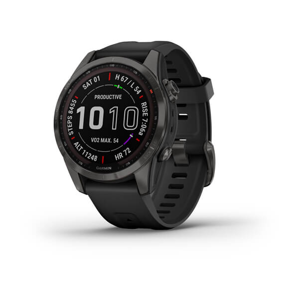 Garmin fenix 7 Power Sapphire - Carbon Grey DLC Ti w/Black Band