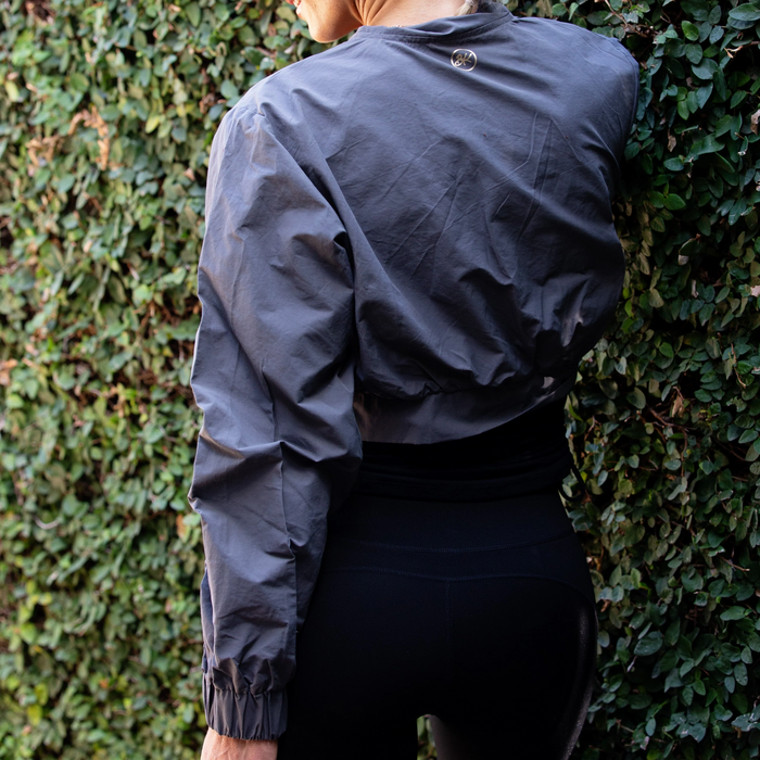 Curve Crop Jacket | Charcoal