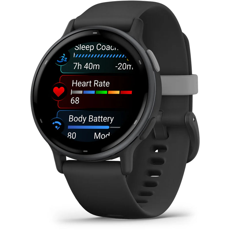 Garmin vivoactive 5 - Slate Aluminium Bezel with Black Case and Silicone Band