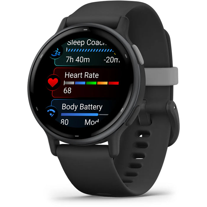 Garmin vivoactive 5 - Slate Aluminium Bezel with Black Case and Silicone Band